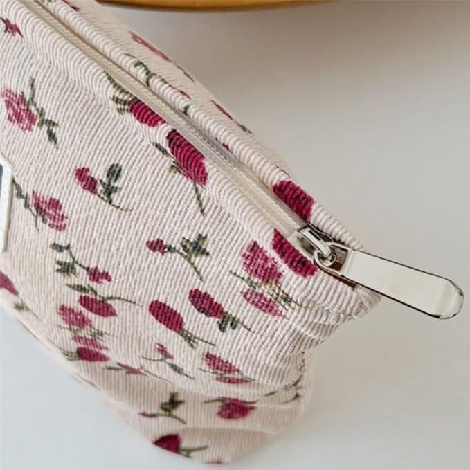 Jaycee | Elegante Rosen-Schminktasche mit großem Fassungsvermögen
