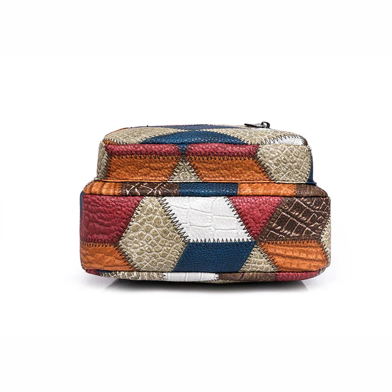 Fleur | Damen Farbblock Crossbody Tasche aus geprägtem PU-Leder
