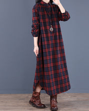 EMMA | Kariertes Langarm-Hemdkleid