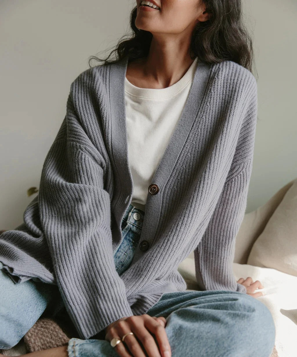 Lena | Exquisite Kaschmirmischung Strickjacke für Klassische Eleganz