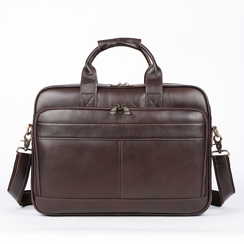 Dylan | Große Kapazität Leder Laptop Schultertasche