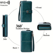 Skyla | Retro RFID Reisegeldbörse | Große Kapazität