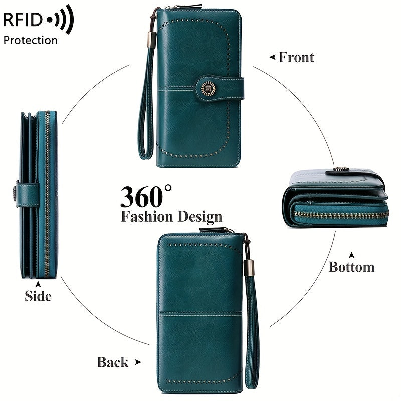 Skyla | Retro RFID Reisegeldbörse | Große Kapazität