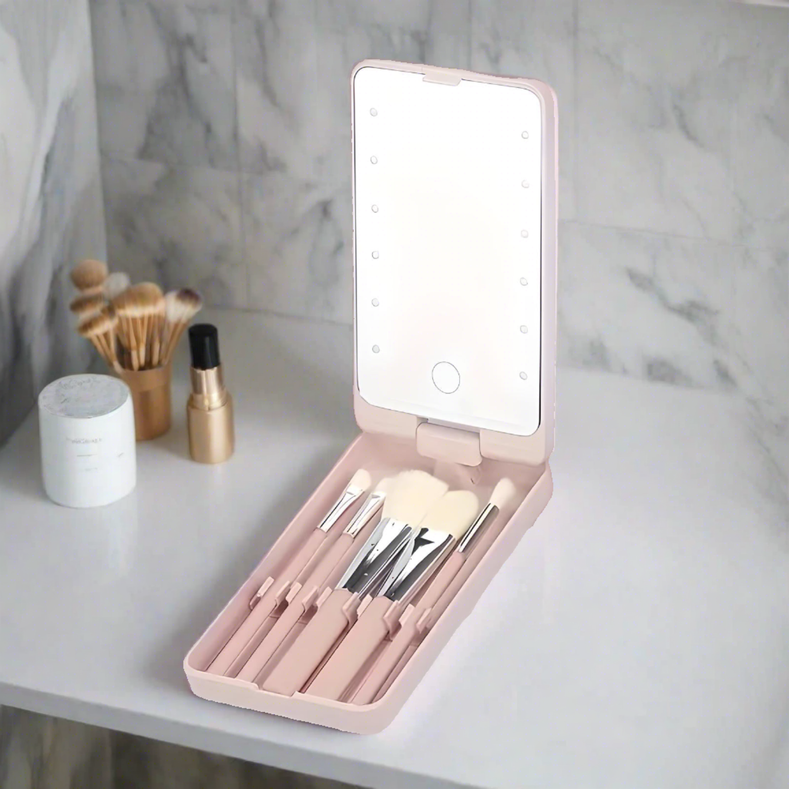 Rosalie | Stilvolles und praktisches Reise-Make-up-Pinselset