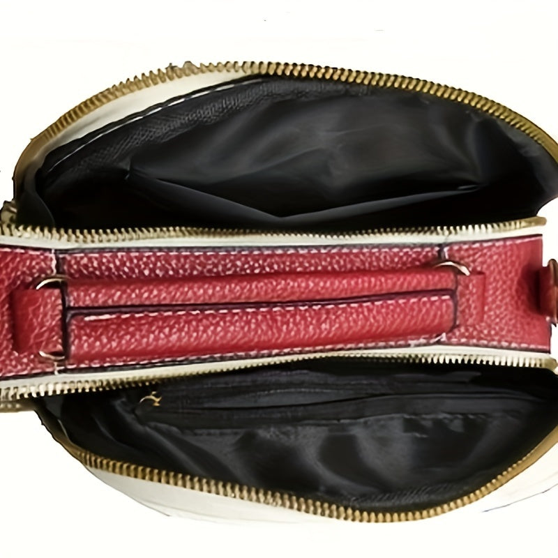 Eva | Kompakte Schultertasche mit Kontrastdetails