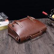 Liam | Retro PU Leder Aktentasche Crossbody Messenger Tasche