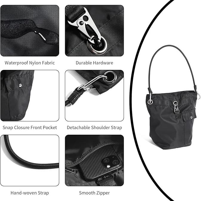 Ella | Vielseitige Nylon Kleine Crossbody Sling Tasche