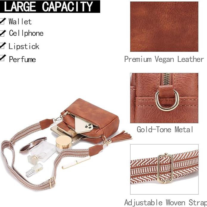 Isla | Damen Kleine Vegan Leder Crossbody Sling Tasche