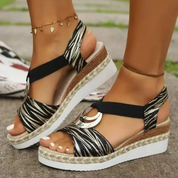 Mayla | Lässige Gemusterte Slip-On Sandalen