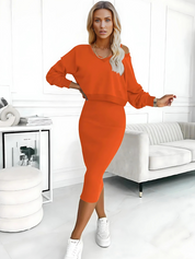 Claires Ultimatives Gemütliches Kleid und Pullover Duo