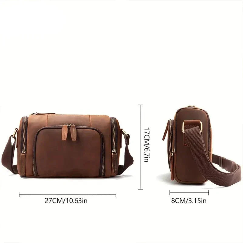 Kai | Herren Vintage Leder Crossbody Sling Reisetasche