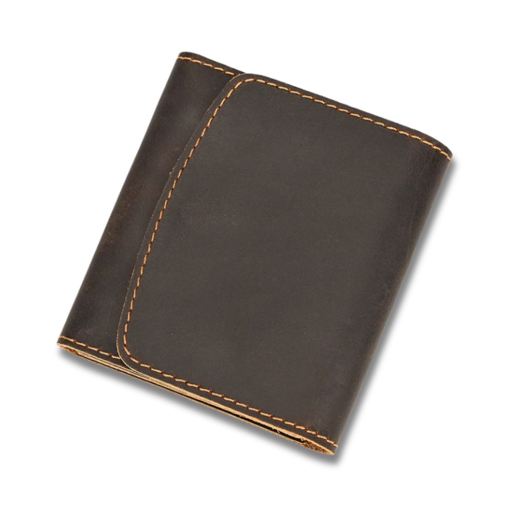 Lucas | Vintage Bifold Reisetasche aus Rindsleder mit Druckknopf