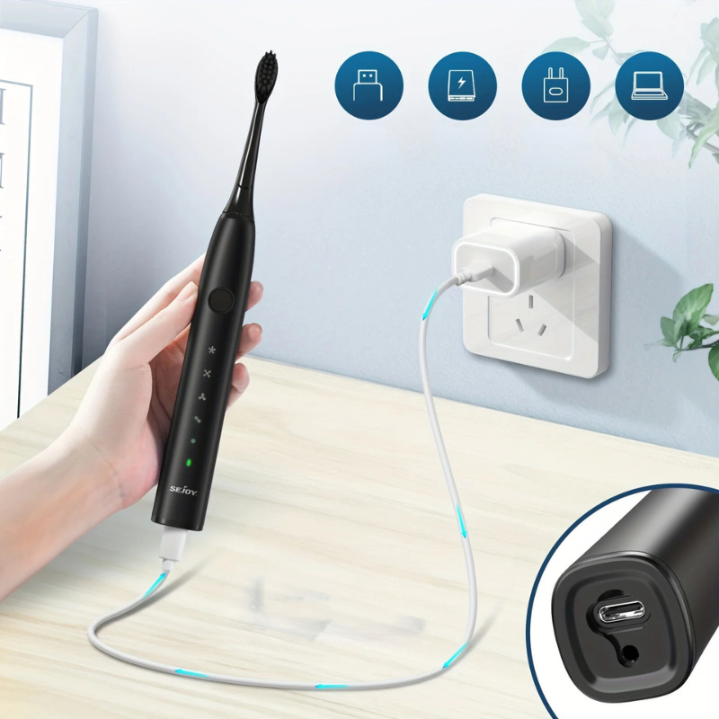 Freshsonic - 5 -Modi Elektrische Zahnbürste mit Whitening & Reisekoffer-5