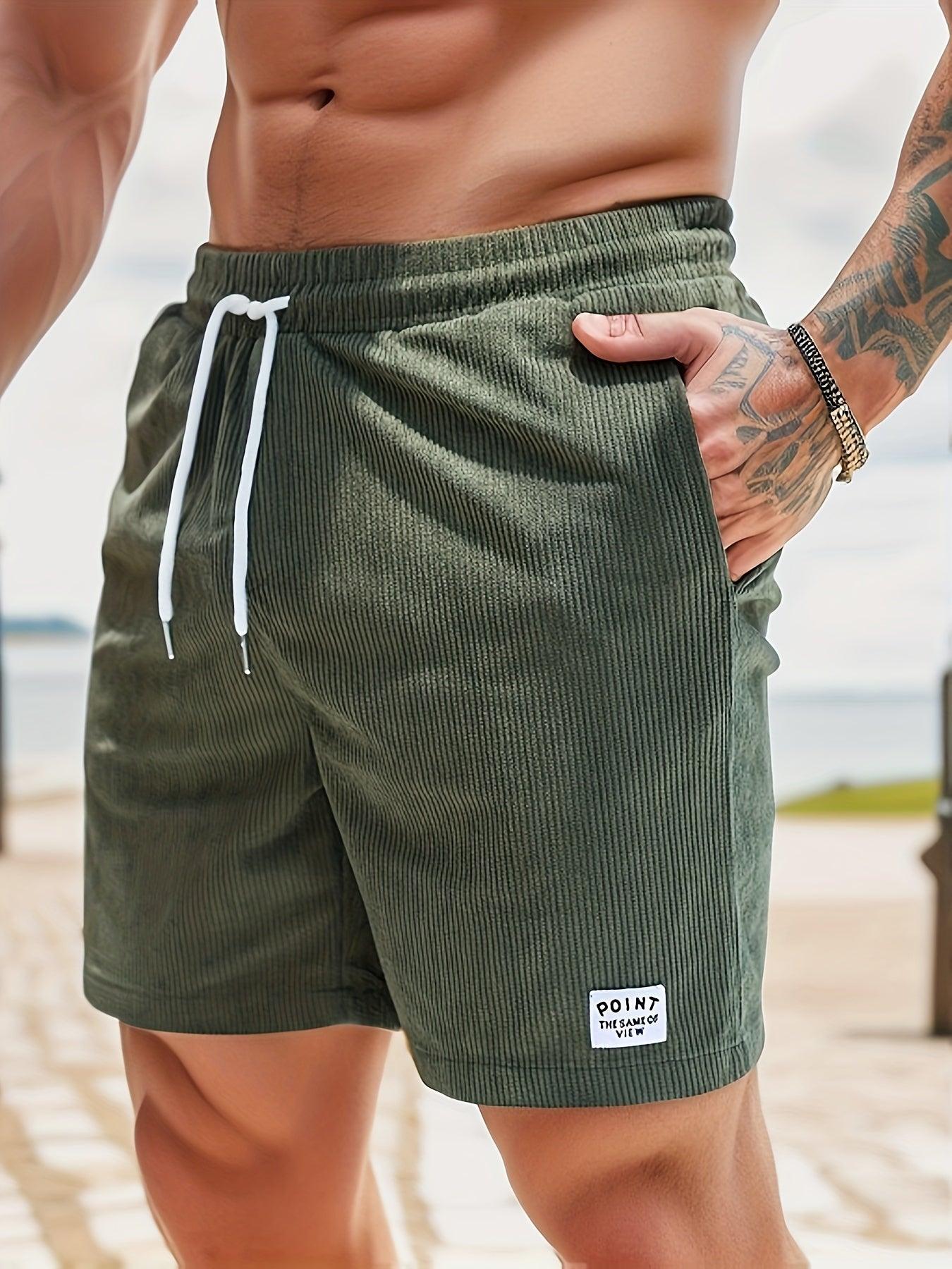  Gelegenheitsshorts von Männern - Elastischer Bund - Leichter atmungsaktiver Stoff - Drawess -Passform-1