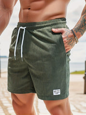  Gelegenheitsshorts von Männern - Elastischer Bund - Leichter atmungsaktiver Stoff - Drawess -Passform-1