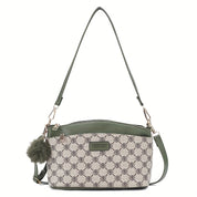 Mila | Leren Schultertasche für Damen mit Karomuster