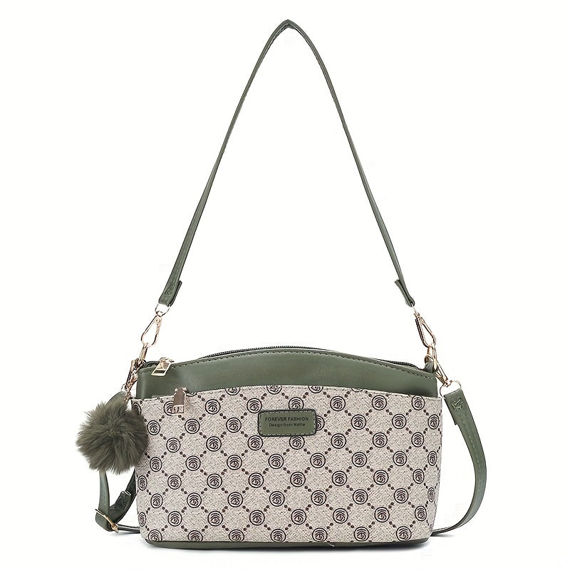 Mila | Leren Schultertasche für Damen mit Karomuster