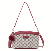 Mila | Leren Schultertasche für Damen mit Karomuster