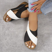 Sunny | Modische Zweifarbige Sandalen - Perfekt für den Sommer