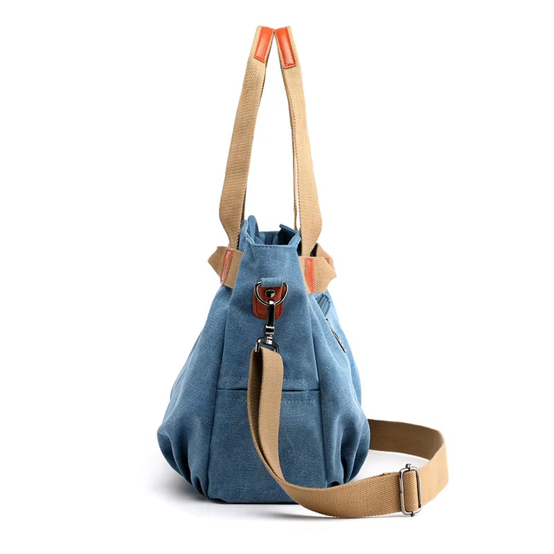 Lars | Retro Canvas Große Umhängetasche und Schultertasche