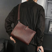 Liam | Retro Geschäfts Leder Schultertasche