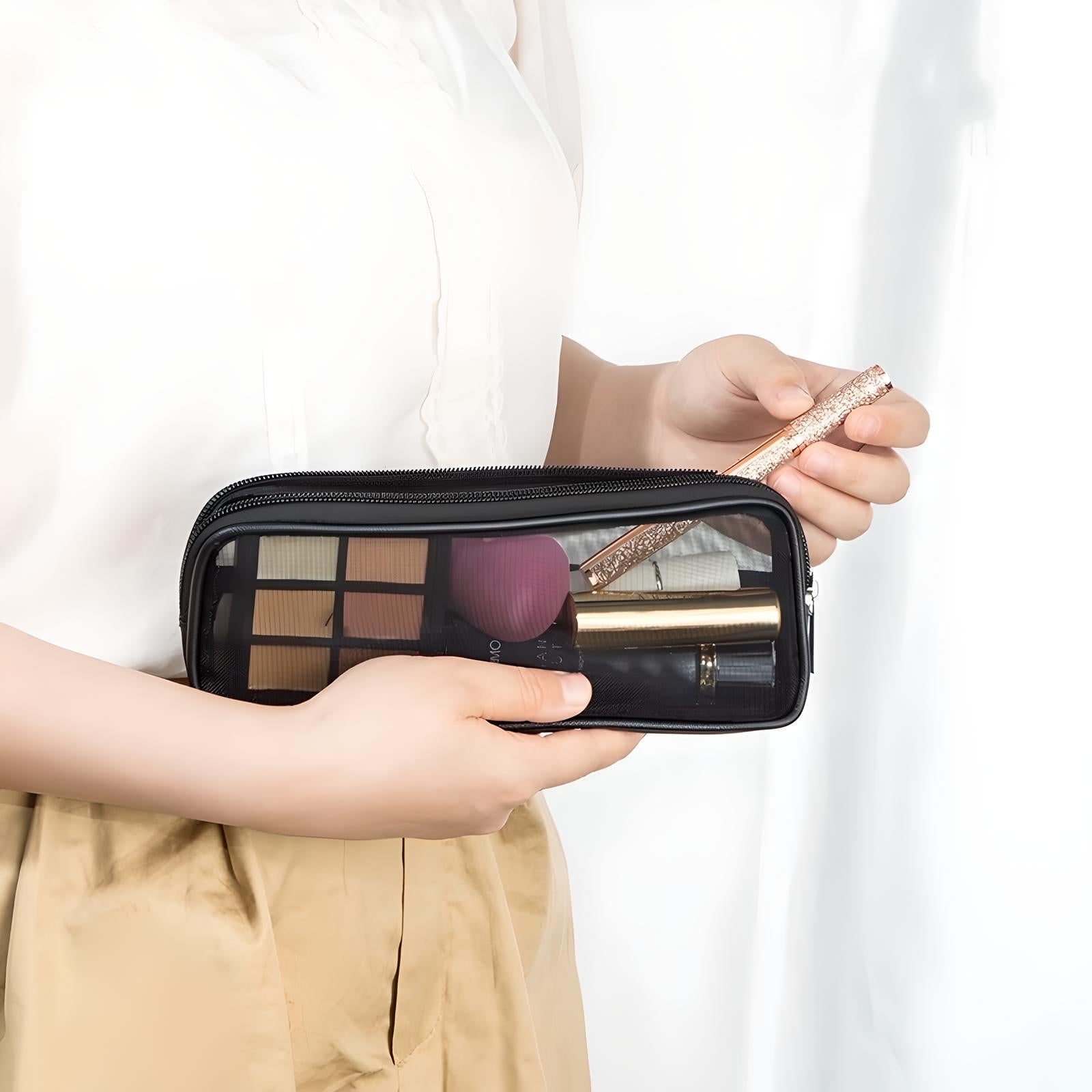Celia | Atmungsaktive Mesh-Design Pinsel Tasche
