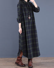 EMMA | Kariertes Langarm-Hemdkleid