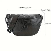 Amara | Minimalistische Kette PU-Leder Crossbody Bauchtasche