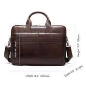 Dylan | Große Kapazität Leder Laptop Schultertasche