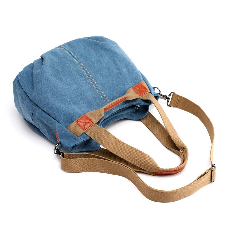 Lars | Retro Canvas Große Umhängetasche und Schultertasche