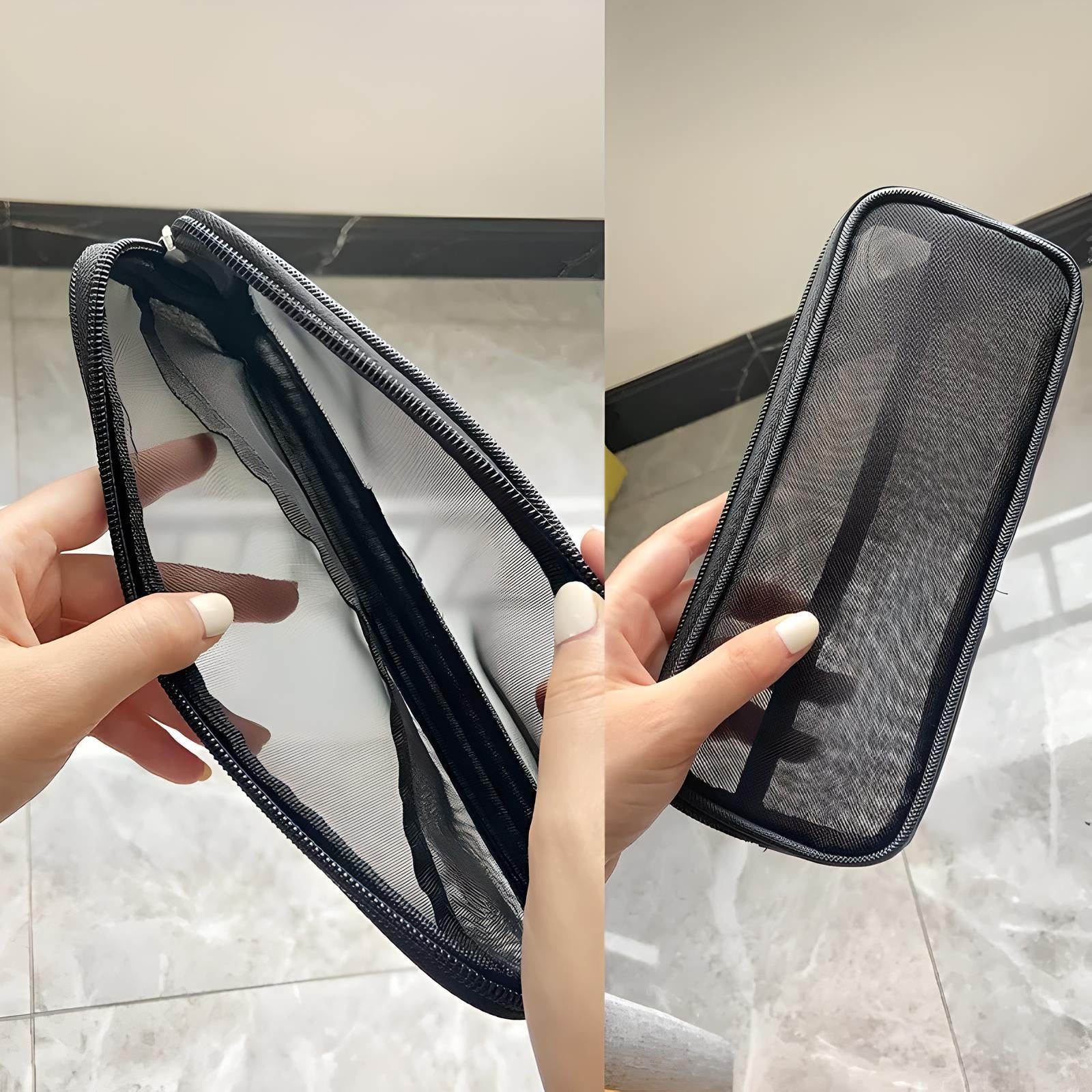 Celia | Atmungsaktive Mesh-Design Pinsel Tasche