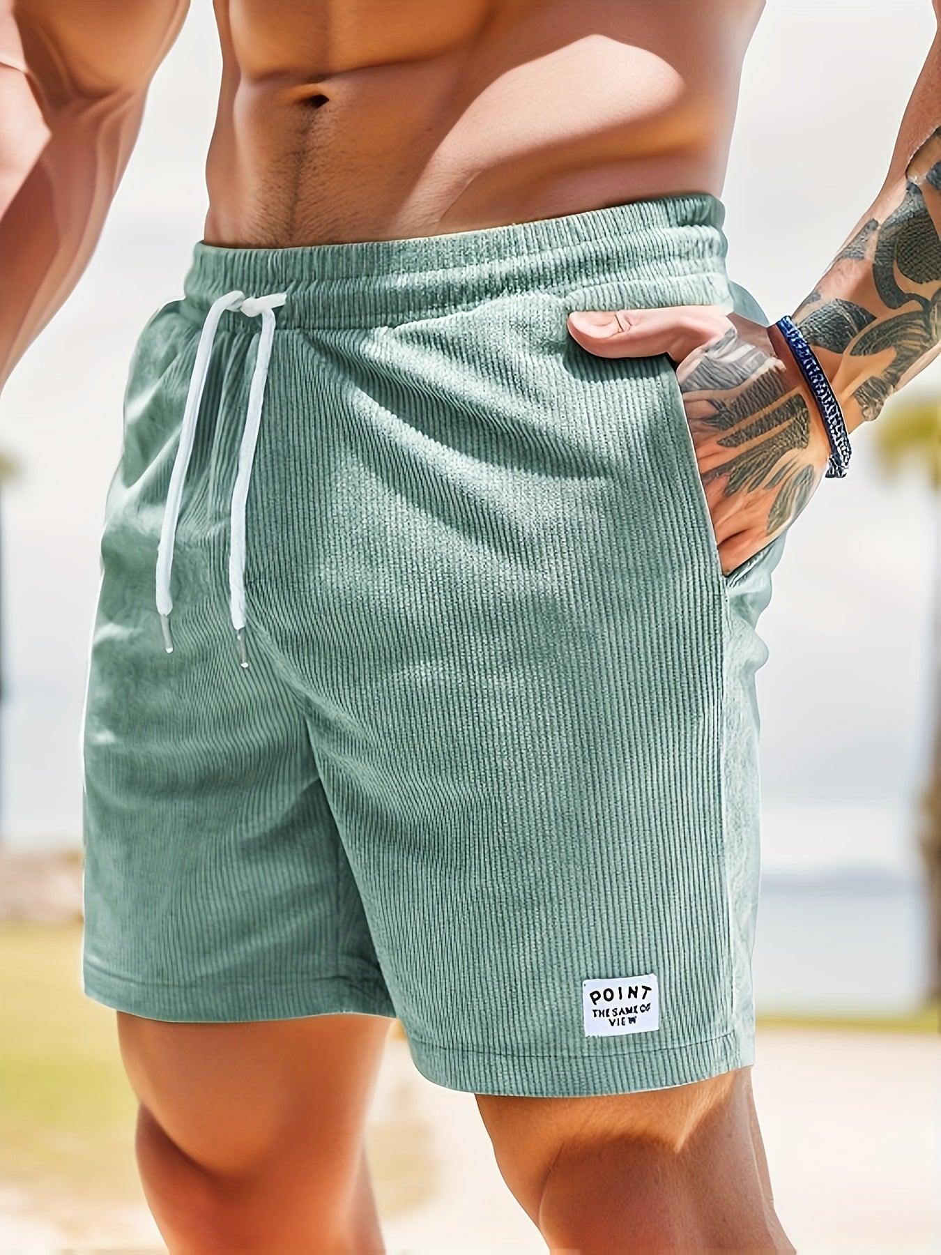  Gelegenheitsshorts von Männern - Elastischer Bund - Leichter atmungsaktiver Stoff - Drawess -Passform-3