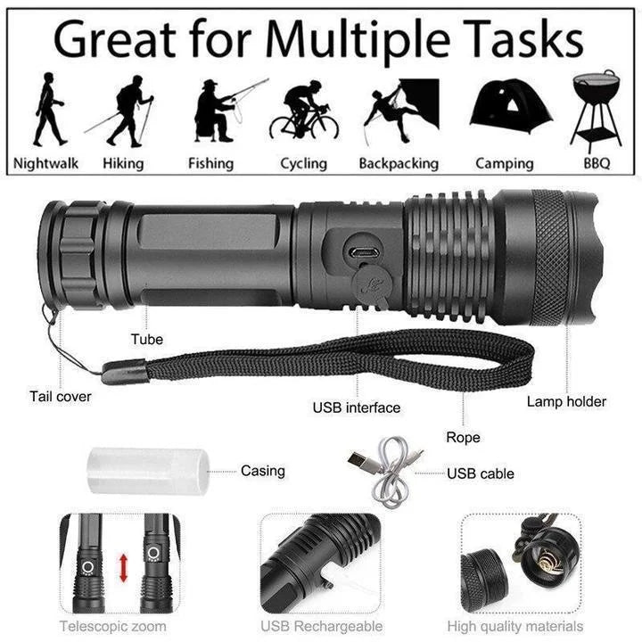 90000 Lumen XHP50.2 LETTSTIGSTE Taschenlampe 6