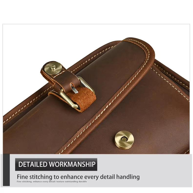 Lucas | Retro Leder Kleine Crossbody Messenger Handtasche