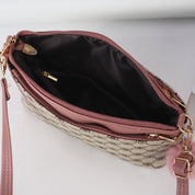 Mila | Leren Schultertasche für Damen mit Karomuster