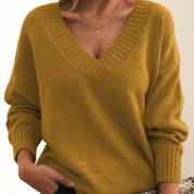 Jell | V-Ausschnitt Kaschmirpullover