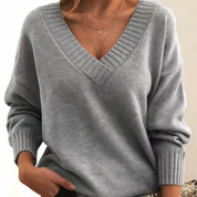 Jell | V-Ausschnitt Kaschmirpullover