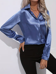 Aaliyah | Satin-Hemd mit Knopfleiste für Damen 2