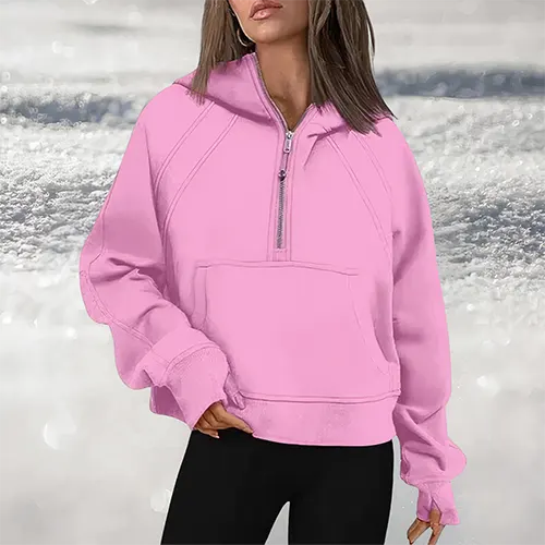 Charlotte | Femininer Halbreißverschluss Pullover für Stil und Komfort