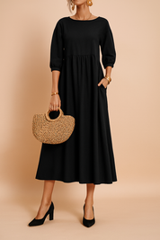 Amabel | Elegantes Midikleid mit 3/4-Ärmeln 4