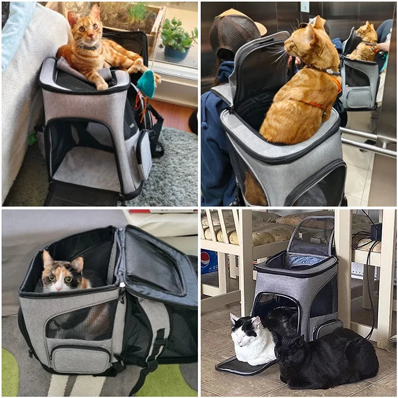 Atmungsaktiver Rucksack für Katzen und Hunde 7