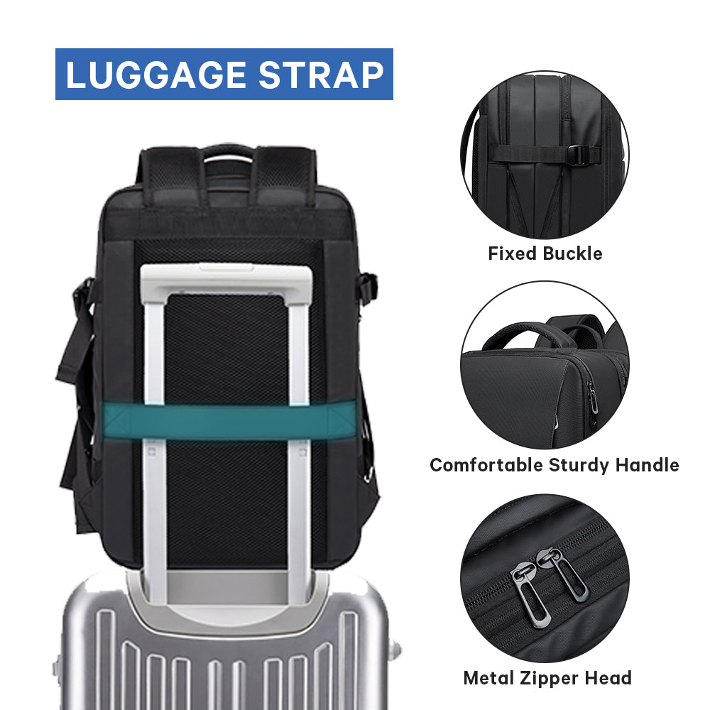 BANGE 35–45 l Reiserucksack, Handgepäck-Rucksack, strapazierfähige, umwandelbare Reisetasche, passend für 17,3-Zoll-Laptops, für Männer und Frauen 5