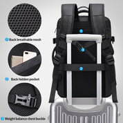 BANGE Business Trip Travel Wasserdichter Erweiterungsrucksack Flugzugelassener Handgepäck-Rucksack 8