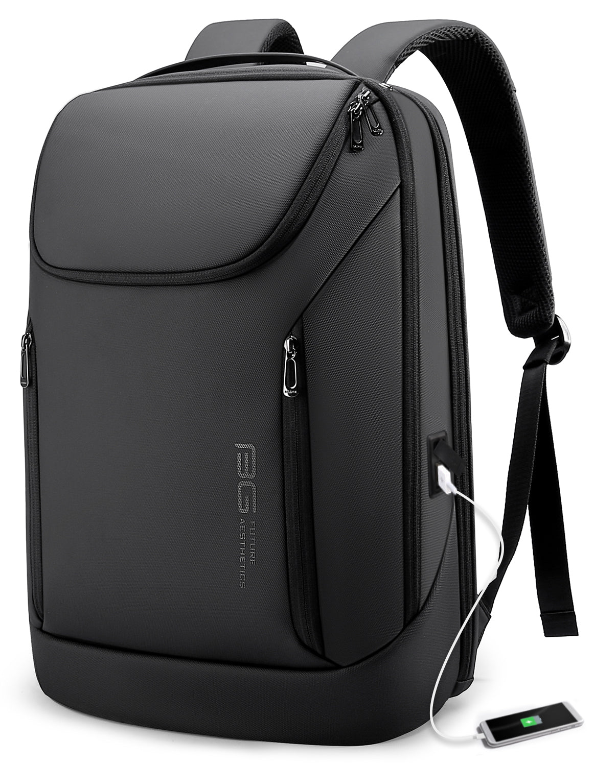 BANGE Business Wasserdichter Rucksack Geeignet für 15,6 Zoll Laptop Rucksack mit USB-Aufladung 0