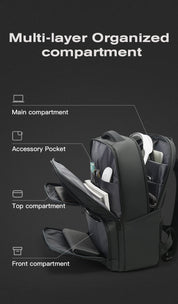 BANGE Neuer organisierter wasserdichter Pendler-Business-Schulrucksack 5