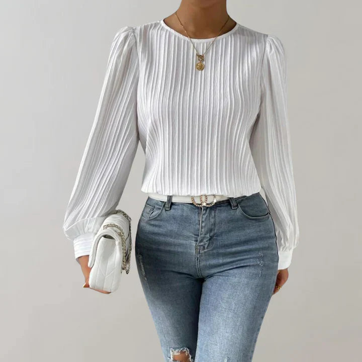 Violet | Elegante Plissee-Bluse