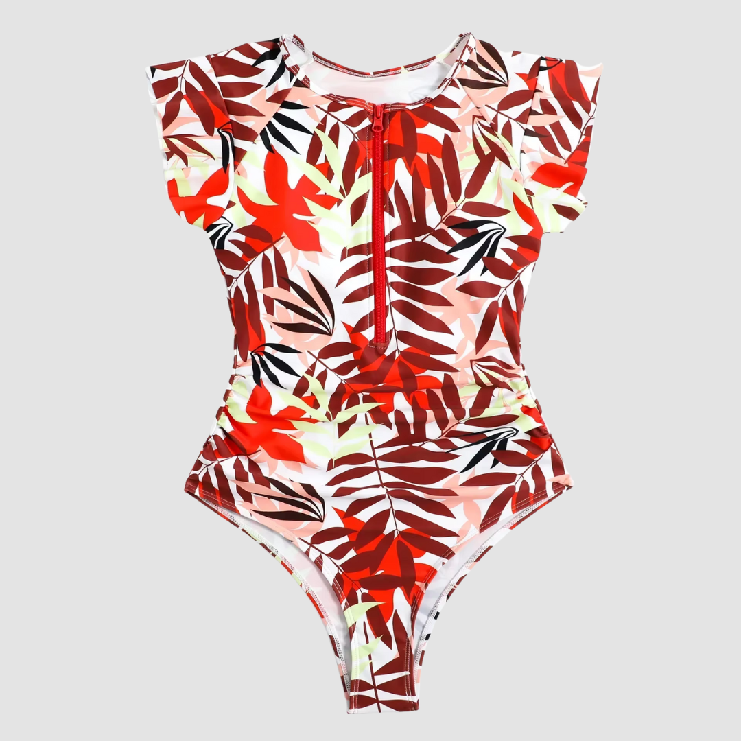 Camouflage Bandeau Schwimmanzug mit Reißverschluss 3