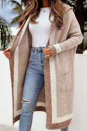 Niana | Gemütliche Lange Colorblock Strickjacke