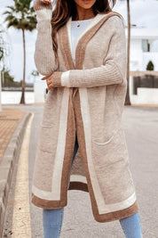 Niana | Gemütliche Lange Colorblock Strickjacke