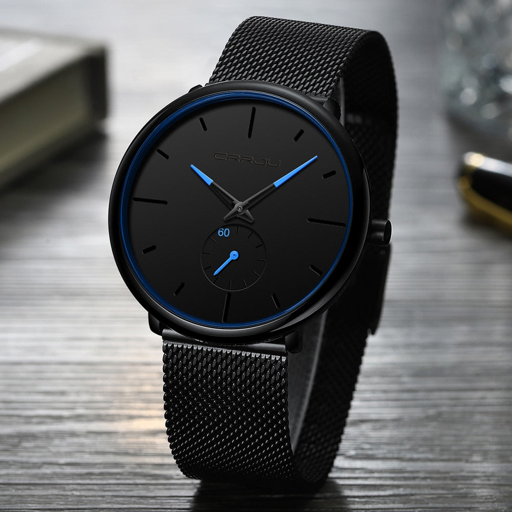 Crjju dünne moderne Männeruhr 1